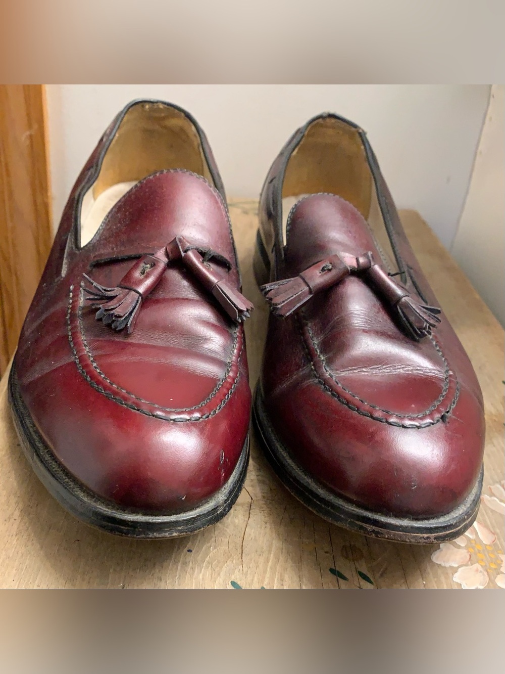 Cole Haan Men's Tassel Loafers in Burgundy